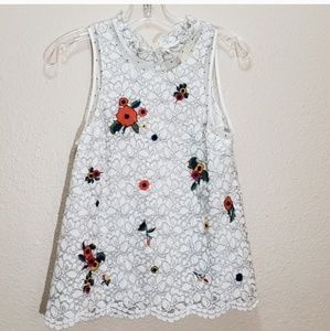 Anthropologie Maeve Lace Sleeveless Top